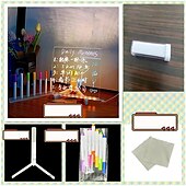 voordelige photobooth rekwisieten-kindertekenbord schoolbord transparant dubbele zijde kan worden afgeveegd en geschreven acryl lichtgevend schrijfbord steigers desktop message board