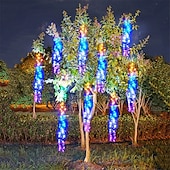 levne Plug String světla-1,5 m Světelné řetězy Vánoční strom světla 120/360/600 LED diody 1 sada Teplá bílá Bílá Vícebarevné Prázdninová světla Meteorická sprcha světla Venkovní Voděodolné Svatba 220-240 V 110-120 V
