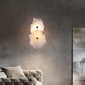 abordables Apliques de pared para interior-Lámpara de aplique de pared LED de mármol de alta calidad, luz de montaje en pared minimalista para interiores, accesorio de iluminación largo para decoración del hogar, luces de lavado de pared