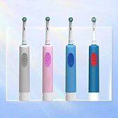 abordables Protections personnelles-Ensemble de brosse à dents électrique à induction pour couples - Tête ronde rotative à cheveux doux Têtes de brosse compatibles automatiques idéales pour les hommes et les femmes Favorise la santé