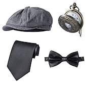 abordables Costumes pour hommes des années 1920-Années Folles Années 1920 Rétro Vintage Tenues Veste Gatsby le Magnifique Gentleman Déguisement Homme Halloween Carnaval Nouvel An Carnaval Fête / Soirée Mascarade Adulte Cravate Gilet Plus
