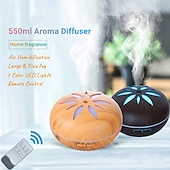 cheap Humidifiers &amp; Dehumidifiers-Large Capacity Wooden Essential Oil Diffuser with Remote - Ultrasonic Humidifier for Home and Office - Aroma Diffuser for Air Freshener and Humidification