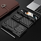Недорогие Чехлы для Samsung-Чехол для телефона Samsung Galaxy Z Fold 5 4, защитный чехол для стилуса со стеклянной передней пленкой &amp; крышка сдвижного объектива, ультразащитная крышка от падений