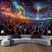 preiswerte Blacklight -Wandteppiche-Schwarzlicht-Wandteppich, UV-reaktiv, leuchtet im Dunkeln, Party, Neon, Trippy, Misty Bar, Konzert, Wandteppich, Wandbild für Wohnzimmer, Schlafzimmer