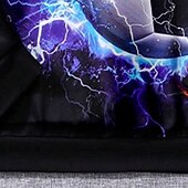 billiga Pojkens 3D Sporter &amp; Spel-Pojkar 3D Fotboll Huvtröja Pullover Långärmad 3D-tryck Höst Vinter Mode Streetwear Häftig Barn 3-12 år Utomhus Ledigt Dagligen Normal