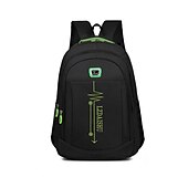 Men's Black School Backpack with Green Accents and USB Port – Lightweight Laptop Bag for Teen Boys, College Students, or Daily Commut3
