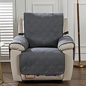 abordables Housse de fauteuil inclinable-Housse de chaise inclinable imperméable matelassée pour grande chaise inclinable, housse de siège réversible et lavable avec sangles élastiques réglables pour enfants et animaux domestiques