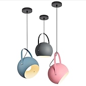 economico Luci a sospensione-lampada a sospensione in stile moderno, lampadario a testa singola con vite e27, paralume in alluminio artistico con personalità creativa, apparecchi di illuminazione per la decorazione del soggiorno
