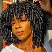 economico Parrucche di altissima qualità-acconciatura africana - parrucche corte e ricci intrecciate con dreadlock per donne - parrucche con trecce intrecciate all&#039;uncinetto - parrucche per capelli intrecciati - accessorio per capelli