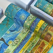 halpa Tapahtuma- ja juhlatarvikkeet-10 kpl van gogh washi teippisetti, koristeliima itse askarteluun, lahjapaketointi, scrapbooking-tarvikkeet, bullet journalit, suunnittelijat, juhlakoristeet