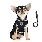 お買い得  犬用首輪＆ハーネス＆リード-犬用 猫用 ライトアップハーネス リーシュの実行 トレーニングリーシュ 反射 携帯用 高通気性 アウトドア ウォーキング ソリッド