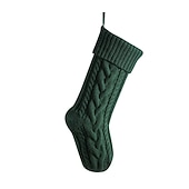 billige Strømper og holdere-Kabelstrikkede julestrømper, 18 tommer store peishengende strømper til julepynt, julegave