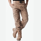abordables Pantalons Cargo-Homme Pantalons Cargo Pantalon tactique Jambe zippée Uni Confort Respirant Camping &amp; Randonnée Débardeur d'entraînement Noir Vert Véronèse