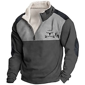 economico Felpe 3D da uomo-Per uomo Pop art Color Block Cowboy Felpe Felpa Felpa con zip Manica lunga Felpa Chiusura lampo quarto Giornaliero Essenziale Informale Stampa 3D Da mare Per eventi Per uscire Stampa Vello Autunno
