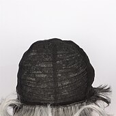 baratos peruca mais velha-perucas curtas encaracoladas com corte pixie com parte lateral franja perucas gradientes cinza para mulheres brancas ombre peruca de cabelo preto a cinza textura bagunçada em camadas peruca de corte
