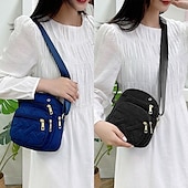 cheap Crossbody Bags-Women's Quilted Nylon Crossbody Bag – Lightweight Waterproof Shoulder Purse with Multi-Pocket Design for Travel &amp; Daily Use