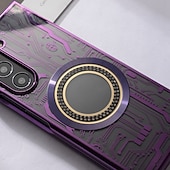 cheap Samsung Cases-Phone Case For Samsung Galaxy Z Fold 6 Z Fold 5 Z Fold 4 Z Fold 3 Back Cover With Magsafe Support Wireless Charging Shockproof TPU Plating