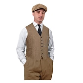 abordables Costumes pour hommes des années 1920-Années Folles Années 1920 Rétro Vintage Tenues Veste Gatsby le Magnifique Gentleman Déguisement Homme Halloween Carnaval Nouvel An Carnaval Fête / Soirée Mascarade Adulte Cravate Gilet Plus