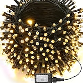 cheap Plug String Lights-LED Fairy Lights Plug in, Waterproof String Lights Outdoor &amp; Indoor With 8 Modes, Xmas Tree Lights Plug In for Holiday Party Wedding Decoration