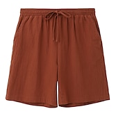 baratos Clássico-Homens Calção Shorts de verão Shorts de praia Bolsos Com Cordão Cintura elástica Tecido Conforto Respirável Curto Casual Feriado Para Noite Moda Roupa de rua Preto Branco