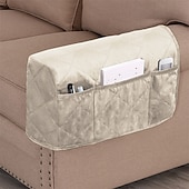 baratos Capa para assento de Sofá &amp; Apoios de Braços-2 peças capas de apoio de braço para cadeiras e sofás capas de braço de sofá para capas de apoio de braço de sofá com bolso lateral protetor de móveis antiderrapante capas de apoio de braço laváveis