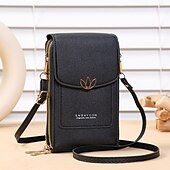 voordelige universele telefoontas-Tas voor mobiele telefoon met aanraakscherm, crossbodytas met miniklep, modieuze kunstleren portemonnee, verticale portemonnee met kaartsleuven