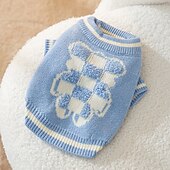 halpa Neulepuserot-Koirat Kissat Neulepaidat Jumpperi Muoti söpö tyyli Talvi Lämmin Hengittävä Pehmeä Pestävä Mukava ulko- Rento / arki Koiran vaatteet for Bichon Frise Pomeranian Pienelle lemmikille papillon Small