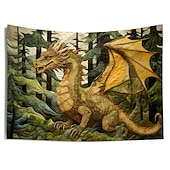 お買い得  動物のタペストリー-ドラゴン読書本ぶら下げタペストリー壁アート大型タペストリー壁画装飾写真の背景毛布カーテン家の寝室のリビングルームの装飾