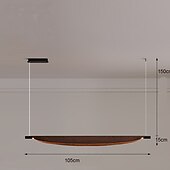 cheap Line Design-LED Pendant Light 70cm/105cm Island Lights Dimmable Line Design Metal Minimalist Painted Finishes Dining Room Kitchen Lights 110-240V