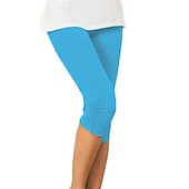 economico Leggings semplici-Per donna Pantaloni da yoga Protezione Solare Controllo addominale Sollevamento glutei Vita Alta Yoga Fitness Allenamento in Palestra Leggings Capri Pantaloni Lilla Nero Bianco Gli sport