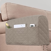 voordelige Bankhoes-2 stuks armleuninghoezen voor stoelen en banken bankarmhoezen voor banken armleuninghoezen met zijvak antislip meubelbeschermer wasbare armleuninghoezen