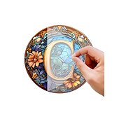 お買い得  壁の彫刻-アルファベットステンドウィンドウハンギングサンキャッチャー、窓パネル用、サンキャッチャー、秋のオーナメント装飾、アルファベットメモリアルギフト、友人へのクリスマス、クリスマスギフト。