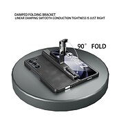 Χαμηλού Κόστους Samsung Θήκη-τηλέφωνο tok Για Samsung Galaxy Z Fold 5 Πίσω Κάλυμμα με βάση στήριξης και προστατευτικό οθόνης με στυλό S PC PU δέρμα