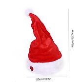 cheap Santa Hat &amp; Accessories-Singing and Dancing Electric Christmas Santa Hat for Adults Kids, Funny Shaking Dancing Singing Santa Claus Cap,Funny Toy Hat