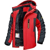 halpa Softshell-, fleece- ja vaellustakit-Miesten Talvitakki Fleecetakki Softshell takki Tuulitakki Kiipeily Talviurheilu Pidä lämpimänä Vedenkestävä Hupullinen VEDENPITÄVÄ Talvi Syksy Urheiluasut Normaali Punainen Armeijan vihreä Vaalea