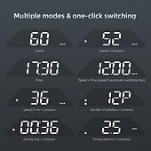 economico Visori a sovrimpressione-nuovo tachimetro digitale a led universale gps/beidou car hud head up display allarme di velocità eccessiva commutazione senza luci di respirazione