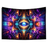 お買い得  ブラックライトタペストリー-ブラックライトタペストリー UV反応性、暗闇で光る、光るパーティー、ネオントリッピー、ミスティマンダラ、ボヘミアン吊り下げタペストリー、リビングルーム、寝室用ウォールアート壁画