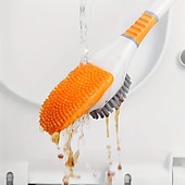 economico spazzolone-Scopino per WC con anatra subacquea, manico lungo in plastica non morta in silicone con base, spazzola morbida per il bagno domestico, spazzola per la pulizia del WC tozzo, prodotti per la pulizia, strumento per la pulizia