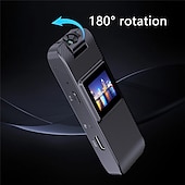cheap Indoor IP Network Cameras-1080P Full HD Mini Camera Infrared Night Vision with LED Screen Small Bodycam Smart Security Sports DV Camcorder Car DV