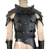 abordables Armadura-Retro Antiguo Medieval Renacimiento Armas y Armaduras Armadura de Hombro Guardia de pecho Guerrero Caballero Vikingo Disfraz Unisexo Vikingo Víspera de Todos los Santos Carnaval Rendimiento LARP