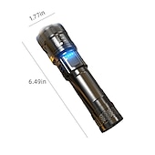 cheap Flashlights-Rechargeable Flashlight High Lumens Powerful Led Flashlight, White Laser Wick LED Super Bright Flashlight USB Powerful Handheld Flashlights, Rechargeable Flashlights for Emergencies Camping Hiking