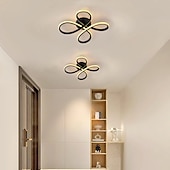billige Taklamper-moderne taklys ring design led svart taklampe 3 farger akryl taklampe pendelbelysning for stue soverom spisestue kjøkken foajé 110-240v