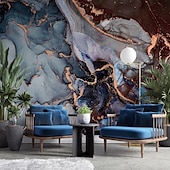 Χαμηλού Κόστους Ταπετσαρία-δροσερές ταπετσαρίες μπλε ταπετσαρία τοίχου τοιχογραφία αφηρημένη μαρμάρινη επένδυση τοίχου αυτοκόλλητο ξεφλούδισμα και ραβδί αφαιρούμενο pvc/υλικό βινυλίου αυτοκόλλητο/συγκολλητικό απαιτείται