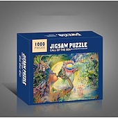 economico Puzzle-creativo 1000 pezzi di carta bianca piatta carta addensata puzzle circolare luna amore mare puzzle giocattolo per adulti