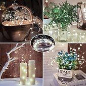 economico Striscie luci a batteria-elegante festa di ricevimento di nozze 16 confezioni luci fatate a led a batteria luci a stringa filo d&#039;argento impermeabile 7 piedi 20 led lucciola luci stellate lunari per fai da te festa di nozze