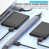 abordables Concentradores USB-7 puertos 2 en 1 usb 3,0 hub tipo c adaptador usb 2,0 transmisión de alta velocidad multipuerto usb divisor expansor para ordenador pc