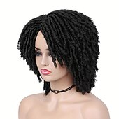 economico Parrucche di altissima qualità-acconciatura africana - parrucche corte e ricci intrecciate con dreadlock per donne - parrucche con trecce intrecciate all&#039;uncinetto - parrucche per capelli intrecciati - accessorio per capelli