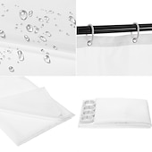 お買い得  シャワーカーテン-フック付きシャワーカーテン 180cm*180cm(70&quot;*70&quot;) ポリエステル 洗える防水ステンドグラストンボパターン バスルームデコ