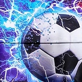 billiga Pojkens 3D Sporter &amp; Spel-Pojkar 3D Fotboll Huvtröja Pullover Långärmad 3D-tryck Höst Vinter Mode Streetwear Häftig Barn 3-12 år Utomhus Ledigt Dagligen Normal