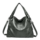 economico Borsette e borse tote-Per donna Borsa Borsa a tracolla Borsa a spalla Borsa Boston Pelle PU All&#039;aperto Shopping Quotidiano Cerniera Grande Capacità Impermeabile Durevole Tinta unica Trapuntato Rosso violaceo Nero Bianco